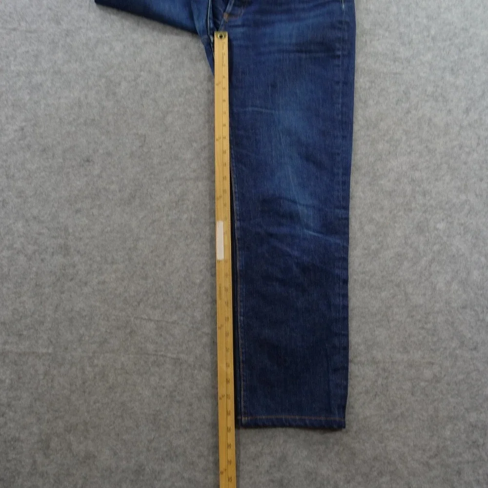 APC Jeans Mens 34 Blue Petit Standard Slim Straight Denim Button Fly Dark Wash